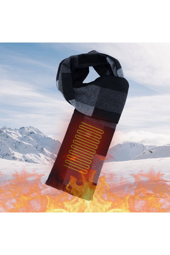 Cotton Heated Scarf Luxurious Knit Classic Scarf Soft Warm Thick Wrap for Women,Men