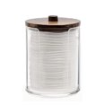 thumbnail image 1 of AuroraX Cotton Swab Dispenser Bathroom Organizer,Plastic Clear Round 10 oz Jar Set Plastic, 1 of 3