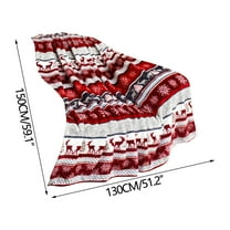 AuroraX Cozy Christmas Knit Throw Blanket Cute Soft Flannel Blanket for Couch Sofa and Bed 51"x59" Washable Breathable Throw Gift for Girls,Women