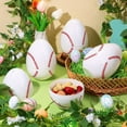 thumbnail image 1 of AuroraX Cute Fillable Easter Eggs 6 Inch Football and Rugby Shapes Plastic Surprise Eggs for Egg Hunt Prizes and Basket Stuffers, 1 of 6