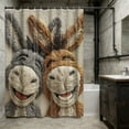 thumbnail image 1 of AuroraX Cute Shower Curtains 72" x 72" Fabric Embroidery Highland Cow Bath Curtain Boho Mildew Resistant Abstract Neutral Bathtub Cortinas for Bathroom Decor, 1 of 6