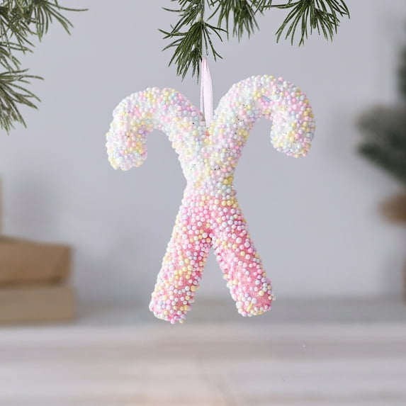 AuroraX Decorative Christmas Decoration Bohemian Hanging Plastic Keepsake Ornaments cute Pastel Candy for Tree Decoration,Xmas Decor,Women
