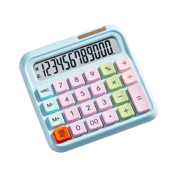 AuroraX Desk Calculator Large Office Basic Calculator,Large Mechanical Buttons 12 Digit Engineering 4 Function Calculator Home Office Supplies