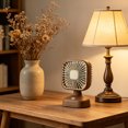 thumbnail image 1 of AuroraX Desk Fans Personal Cooling USB Charging Mini Cooler Lightweight Strong Airflow Adjustable Speeds Quiet Brown Office Table Fan, 1 of 6