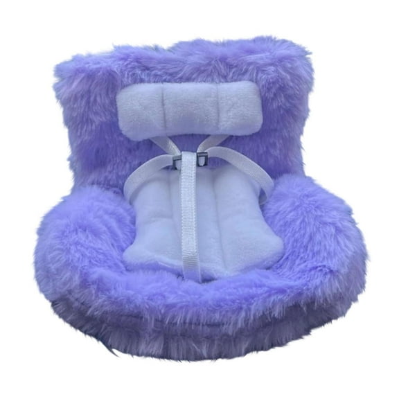 AuroraX Doll Car Seat with Soft Furry Cushion, Vent Clip and Desktop Stand – Cute Functional Car ornament for Doll Collectors