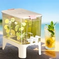 thumbnail image 1 of AuroraX Drink Dispensers for Parties Large Plastic Water Dispenser Drink Dispenser with Spigot for Fridge 1 Gallon Airtight Plastic Juice Pitcher Container for Summer Party, 1 of 4