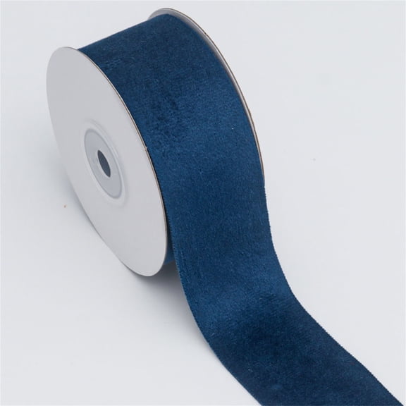 AuroraX Dusty Blue Ribbon Velvet Velvet Ribbon for Flower Bouquet,Gift Ribbons 1 1/2 inch Party Balloon Crafts Decoration Party Supplies 5 Yards
