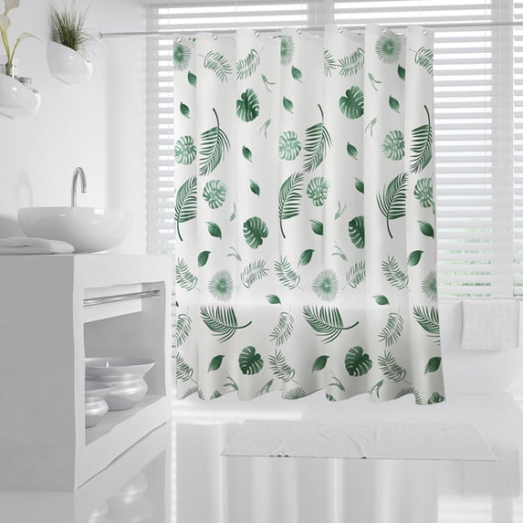 AuroraX Fabric Stall Shower Curtains 32" x 72" Cute Floral Bath Curtain Mildew Resistant Farmhouse Abstract Neutral Bathtub Cortinas for Bathroom Decor