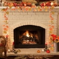 thumbnail image 1 of AuroraX Fall Leaves Garland, Thanksgiving Hanging 5.7 ft Maple Leaves Autumn Faux Plants, Home Wall Fireplace Home Decor, 1 of 6