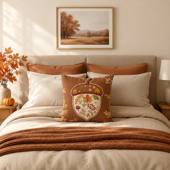 AuroraX Fall Pumpkin Throw Pillow Covers Thanksgiving Decorative Throw Pillowcase Farmhouse Rustic Outdoor Harvest Home Decor White