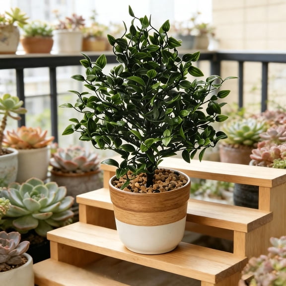 AuroraX Faux Mandala Floor Tree Artificial Mandala Plants with Ground Stake Boho Style Tall Decor Easy Setup Tree for Home Decoration Green