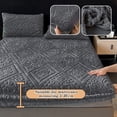 thumbnail image 1 of AuroraX Flannel Bed Sheets Twin-XL Size Flannel Fitted Sheets,Flock Deep Soft Single Bed Sheet, 1 of 6