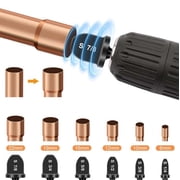 AuroraX Flaring Tool Set Swaging Tool Kit 5-in-1 Copper Pipe HVAC 1/4-Inch Hex Shank Automotive HVAC Tools