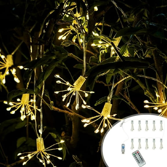 AuroraX Flowers Patio Lights 100 Led Fairy 10 Ft String Lights Christmas Lights Indoor Outdoor Christmas Patio House Lights Decor