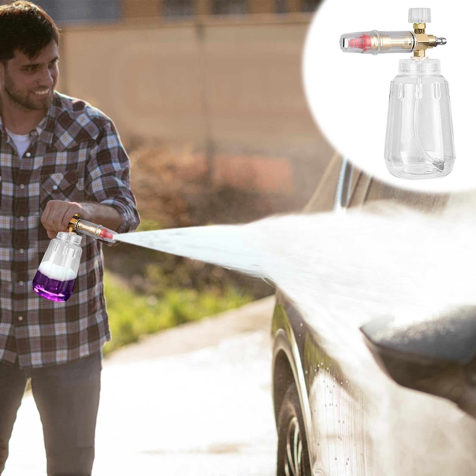 AuroraX Foam Cannon Car Wash Foam Gun Universal High Pressure Professional Adjustable Pressure Washer Accessories