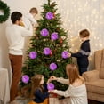 thumbnail image 1 of AuroraX Fun Christmas Decorations Purple Shatterproof Vintage DIY Christmas Tree Decorations Christmas Balls Family Holiday Xmas Teens Party Supplies, 1 of 6