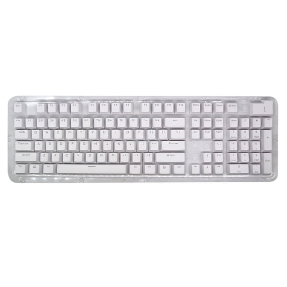 AuroraX Gaming Keyboards for Computers Mechanical Keyboards with RGB Backlit,PBT Keycaps,Anti-Ghosting and Replaceable Keycaps White