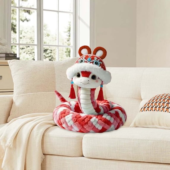 AuroraX Giant Poseable Snake Stuffed Animals Cute Ultrasoft Weighted Plushie for Anxiety 40 Inch(Poseable) Plush Pillows Toys for Girls,Boys,Adults Birthday Gifts,Red