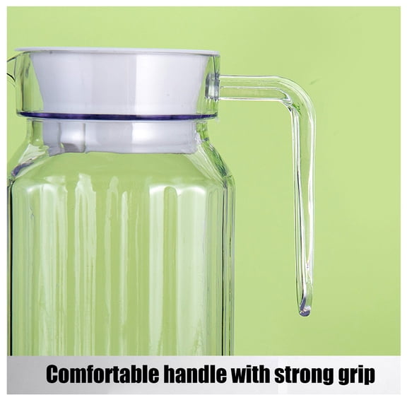 AuroraX Glass Sun Tea Pitcher 32 Oz , Hot and Cold Lemonade Pitcher with Spout Glass Pitcher with Lid and Handle 32oz for Fridge Wedding Party