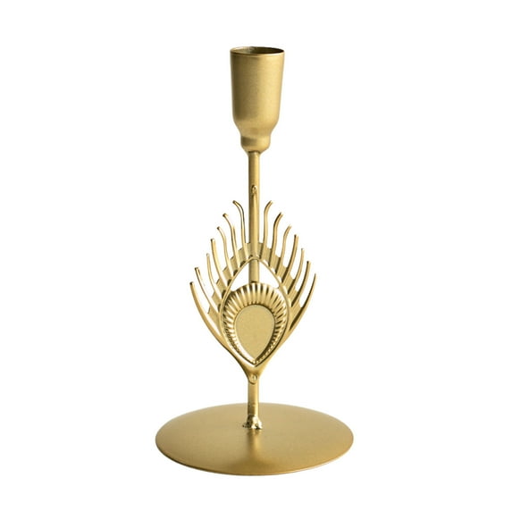 AuroraX Gold Tall Taper Candle Holder Metal Candlestick Holders Rustic Romantic Vintage Decorative Elegant Candle Stand Valentines Day Table Centerpieces Dining Wedding Decor