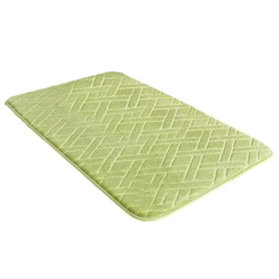 AuroraX Green Cotton Bathroom Rugs Absorbent Memory Foam Bath Rugs for Bathroom Floor,Washable Quick Drying Plush Single Shower Rugs for Bathroom Extra Soft Bathroom Mat