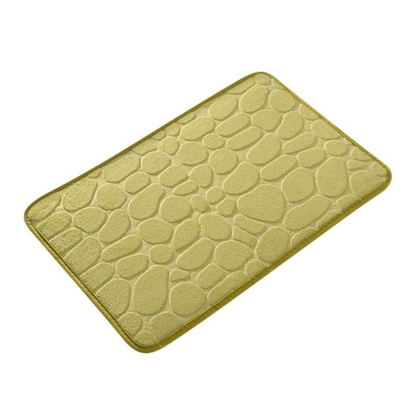 AuroraX Green Memory Foam Bath Rugs for Bathroom Floor Stone Bath Mat,Machine Washable Single Quick Drying Plush Shower Rugs for Bathroom Extra Soft Shower Mats for Inside Shower
