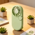 thumbnail image 1 of AuroraX Green Portable Pocket Fan Rechargeable Mini Handheld Fan Rechargeable Lightweight Battery Operated Quiet Fans for Wedding Guests, 1 of 6