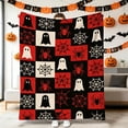 thumbnail image 1 of AuroraX Halloween Fleece Throw Blanket Decor Cozy Flannel Nap Blanket Bedroom Printed Soft Warm Seasonal Home Decor Blanket, 1 of 5