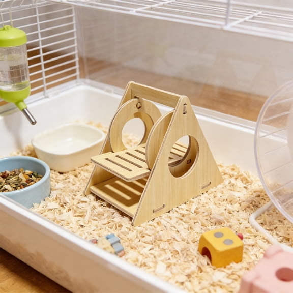 AuroraX Hamster Hideout Pet Hideout Beige Natural Chew Toy Safe Wooden Pet Supplies