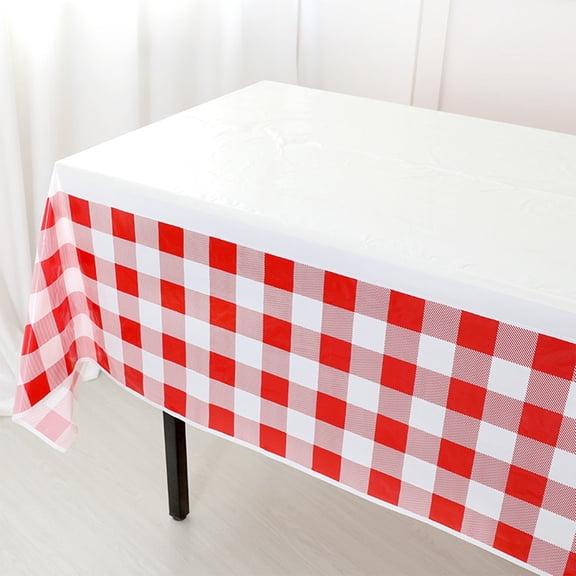 AuroraX Happy Birthday Rectangular Tablecloth for Party 60x102 Holiday Red Disposable Party Supplies Plastic