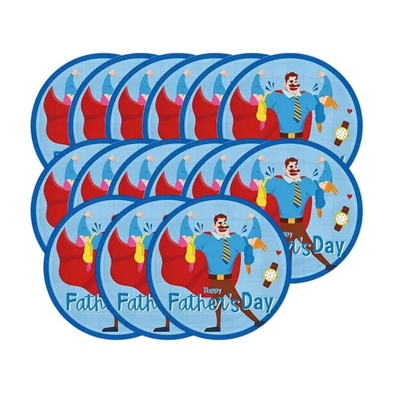 AuroraX Heavy Duty Paper Plates Disposable Compostable 9 Inch Plates Set Soak-Proof Biodegradable 144 Pcs Microwave-Safe Father'S Day For Party