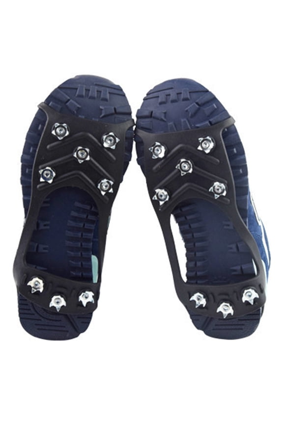 Ice Cleats for Shoes And Boots,Snow Traction Anti Slip Cleats Shoe Ice & Snow Grips for Climbing Snow Shoveling Footwear 8 Spikes L