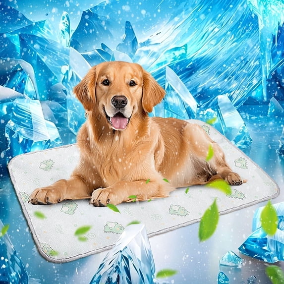AuroraX Ice Silk Cooling Mat for Dogs Cats Indoor Pressure Activated Vibrant Waterproof Non Gel Pet Cooling Mat for Cats Non-Electric Non-Toxic Cooling Pads for Dogs in Pets