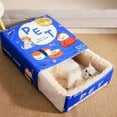 thumbnail image 1 of AuroraX Indoor Cat Bed Cave Small Warm Kitten Bed , Plush Soft Puppy Bed , All Season Funny Small Pet Personalized Supplies Gifts for Women, 1 of 2