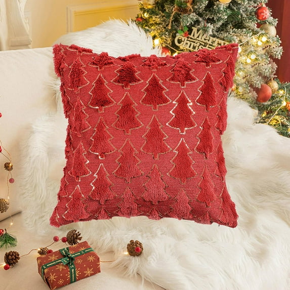 AuroraX Indoor Decorations Fall Throw Pillow , Soft Brown 16x16 Inch Seat Cushion , Bedroom Winter Living Room Decor