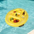 thumbnail image 1 of AuroraX Inflatable Pool Cup Holder Floating Beverage Cooler Straw Hole Holds Cans & Bottles Lightweight PVC Durable Summer Pool Party Drink Holder Yellow, 1 of 6
