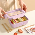 thumbnail image 1 of AuroraX Insulated Lunch Boxes for Women,Adults Pink Small with Food Containers 2 Compartment Snack Containers with Plastic Forks and Spoons,Square Ourdoor Camping, 1 of 6