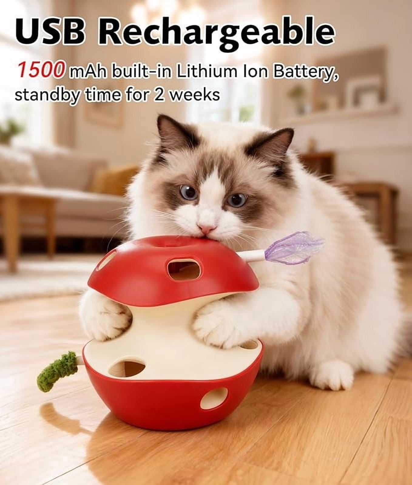 AuroraX Interactive Cat Toy Cat Hunting Game with Catnip Crinkle for Indoor Cats Cat Toys