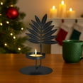 thumbnail image 1 of AuroraX Iron Candle Holder Decor,Black Fall Decorations,Leaf-Shaped Decorative Tray Candle Holder,Xmas Dining Room Home Table Centerpiece Decor, 1 of 6