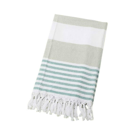 AuroraX Large Bath Towels Anti-Microbial Absorbent Bath Towels Knitted Striped Fringed Turkish Travel,Beach