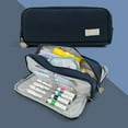 thumbnail image 1 of AuroraX Large Capacity Pencil Case with 3 Compartments,Cute Pencil Pouch,Navy Pen Bag,for College, 1 of 5