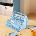 thumbnail image 1 of AuroraX Large Capacity Pencil Pouch With Removable Clear Pocket,Blue Pencil Case,9-Layer Partition Pen Bag,For Study, 1 of 6