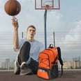 thumbnail image 1 of AuroraX Large Travel Backpack for Men,Mesh Heavy Duty Waterproof College Backpack for Personal Item,Orange Work Hiking Backpack, 1 of 6