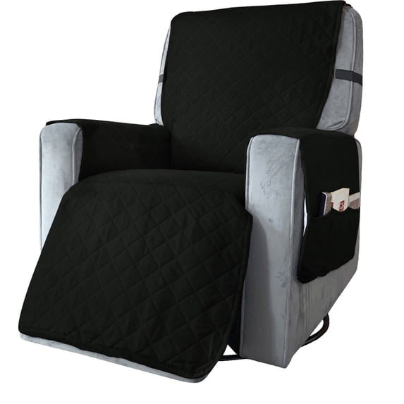 AuroraX Large Waterproof Recliner Sofa Cushion for Massage Chair or Rocking Chair, Solid Color Pet Seat Pad, Anti-Dirt Chair Cushion Black