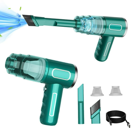 AuroraX Lightweight Handheld Vacuum Cleaner and Blower,Cordless Dry Small for Car Bed Vacuum Cleaner with 2 Extensible Tools and 2 Filters,Strong Suction Rechargeable(Green)