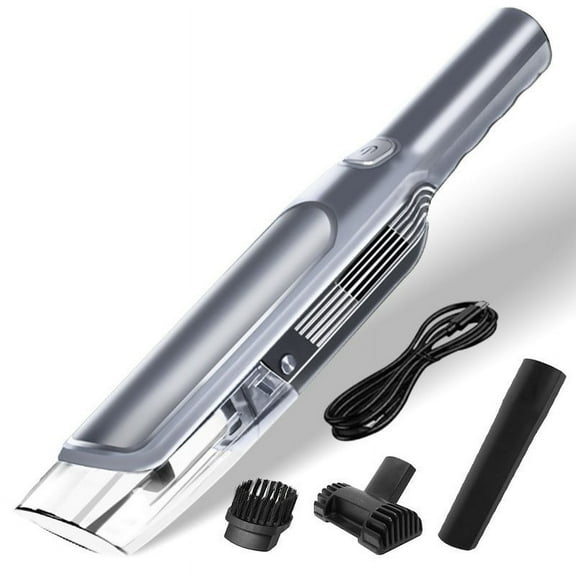 AuroraX Lightweight Handheld Vacuum Cordless,Wet Dry for Car Mini Pet Hair Bed Vacuum Cleaner with Extended Hose,Strong Suction Rechargeable HEPA Filter(Silver)