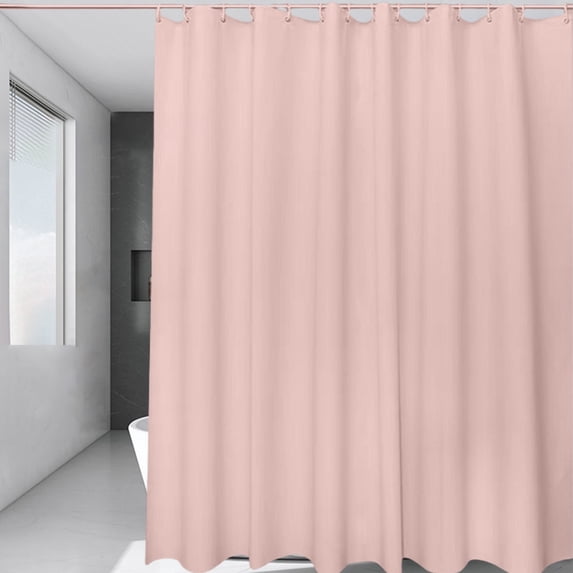 AuroraX Long Shower Curtains 72" x 78" Solid Bath Curtain Pink Mildew Resistant Waterproof Farmhouse Neutral Abstract Bathtub Cortinas for Bathroom Decor