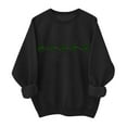 thumbnail image 1 of AuroraX Long Sleeve Long Sleeve Shirts for Women,Black Graphic Crewneck Loose Fit Womens Sweatshirts Shamrock Holiday Cotton St.Patrick's Day Pullover Top, 1 of 6