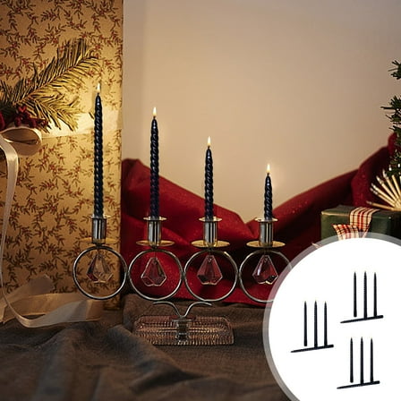 AuroraX Long Spiral Taper Candles Set Fall Birthday 12 Pack Unscented Candles with Cotton Wicks,Christmas Wedding Home Decor Birthday Gifts for Women & Men