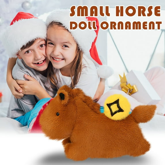 AuroraX Pony Stuffed Animals Cute Soft Weighted Large Plushie for Anxiety 12" x 18" Chinese Zodiac Horse Plush Pillows Toys for Girls,Boys,Adults Birthday Gifts